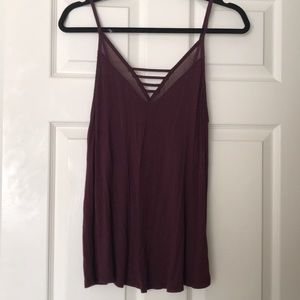 American eagle maroon tank top super soft